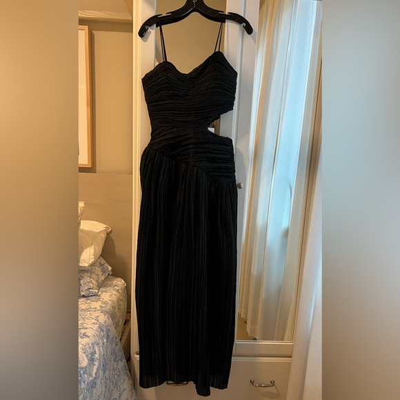 aje laurier wave maxi dress Aje Laurier wave maxi dress, Black Textured Cut-out
